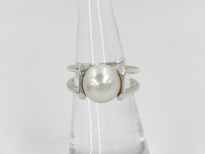 Tiffany&Co. TIFFANY Hardware Fresh Water Pearl Ring 925 5.52g Storage Bag Box Ring
