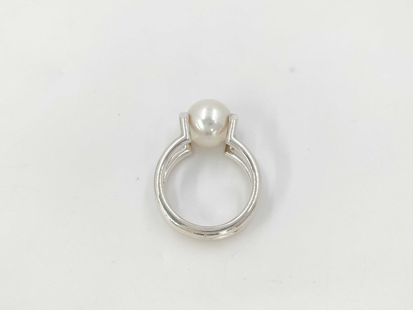 Tiffany&Co. TIFFANY Hardware Fresh Water Pearl Ring 925 5.52g Storage Bag Box Ring