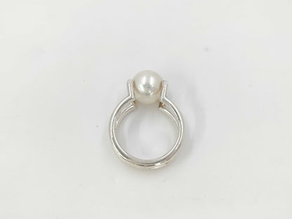 Tiffany&Co. TIFFANY Hardware Fresh Water Pearl Ring 925 5.52g Storage Bag Box Ring
