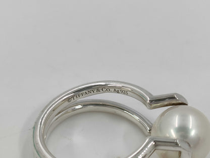Tiffany&Co. TIFFANY Hardware Fresh Water Pearl Ring 925 5.52g Storage Bag Box Ring