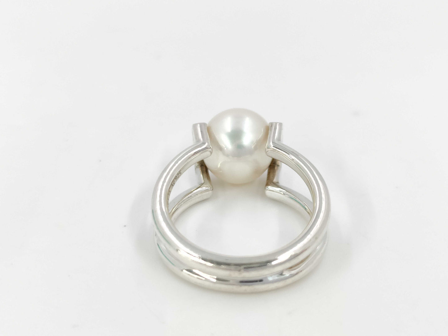 Tiffany&Co. TIFFANY Hardware Fresh Water Pearl Ring 925 5.52g Storage Bag Box Ring