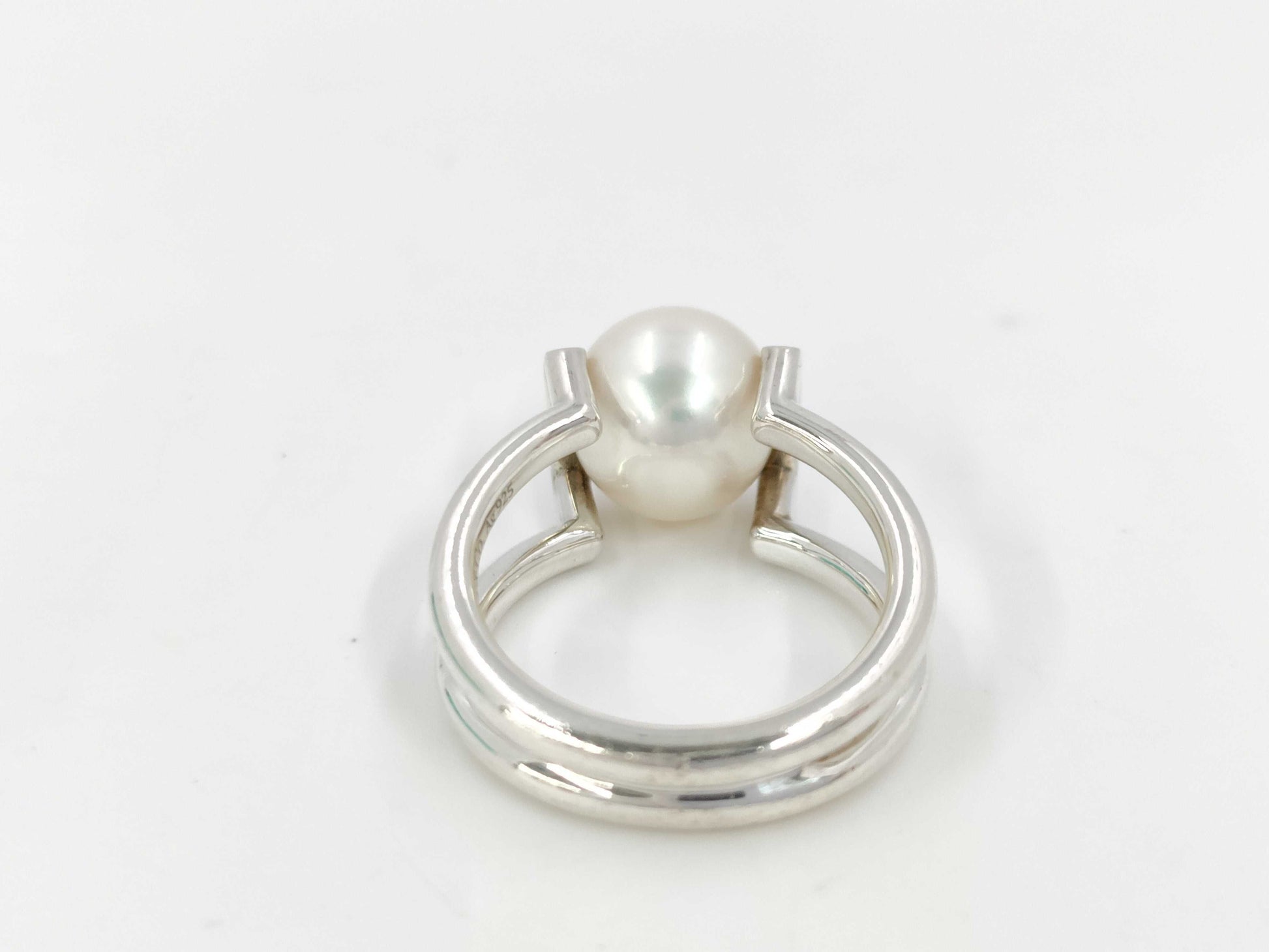 Tiffany&Co. TIFFANY Hardware Fresh Water Pearl Ring 925 5.52g Storage Bag Box Ring