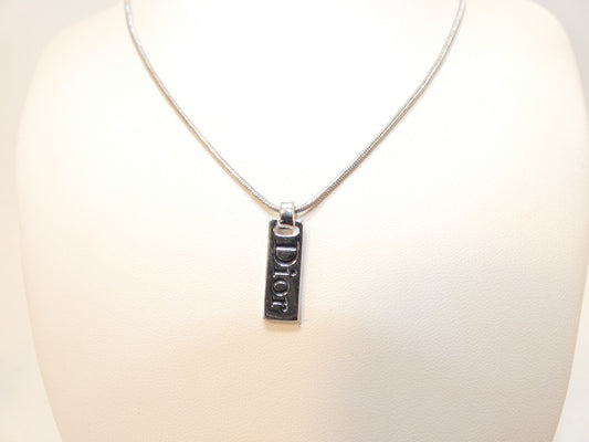 Dior Plate Logo Necklace Necklace