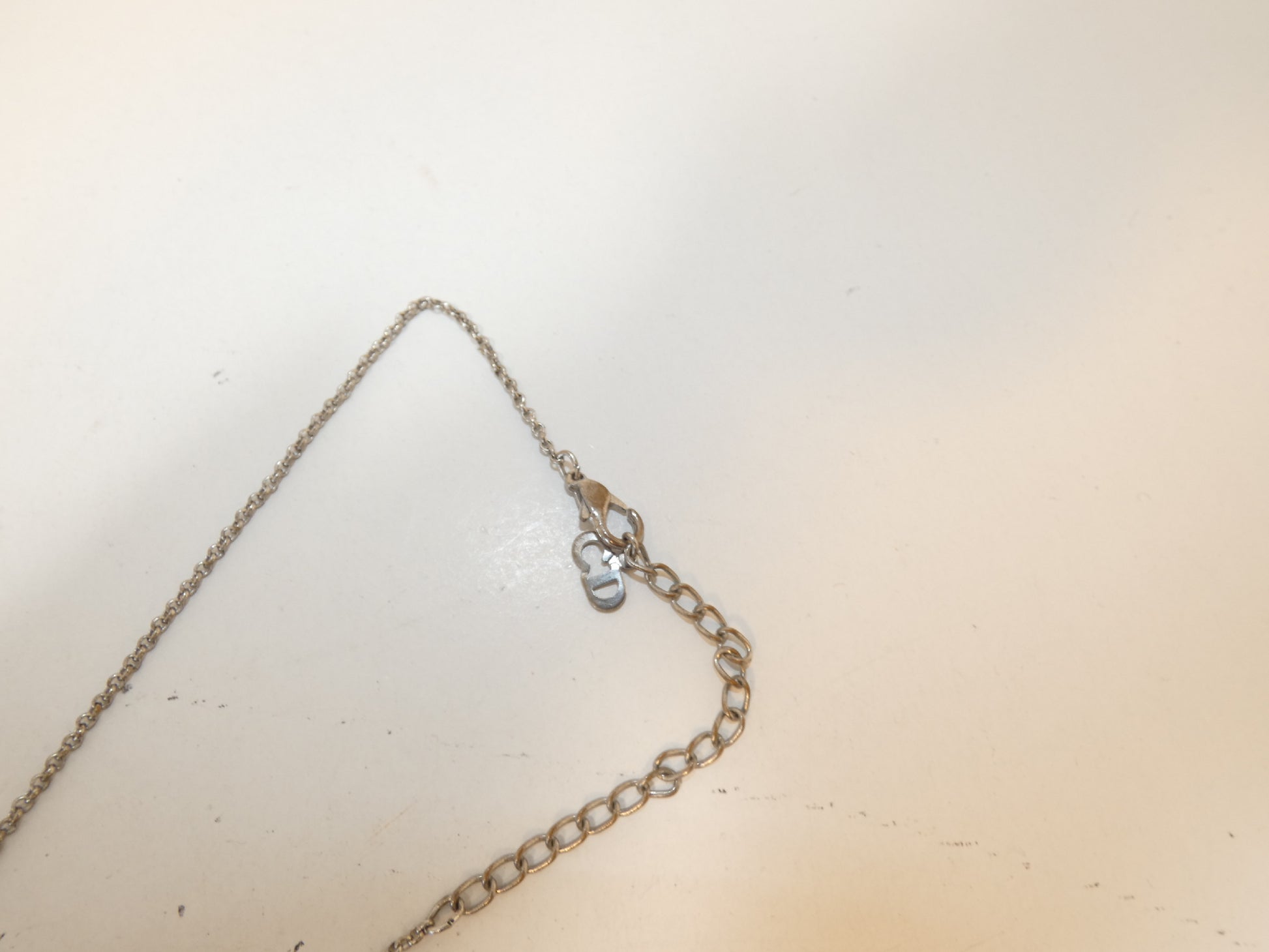 Dior logo rhinestone necklace