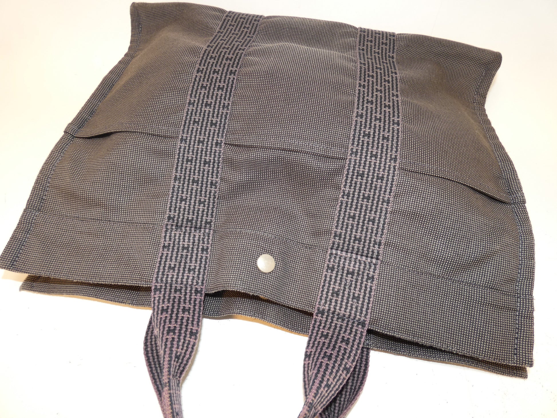 HERMES Air Line Canvas Handbag