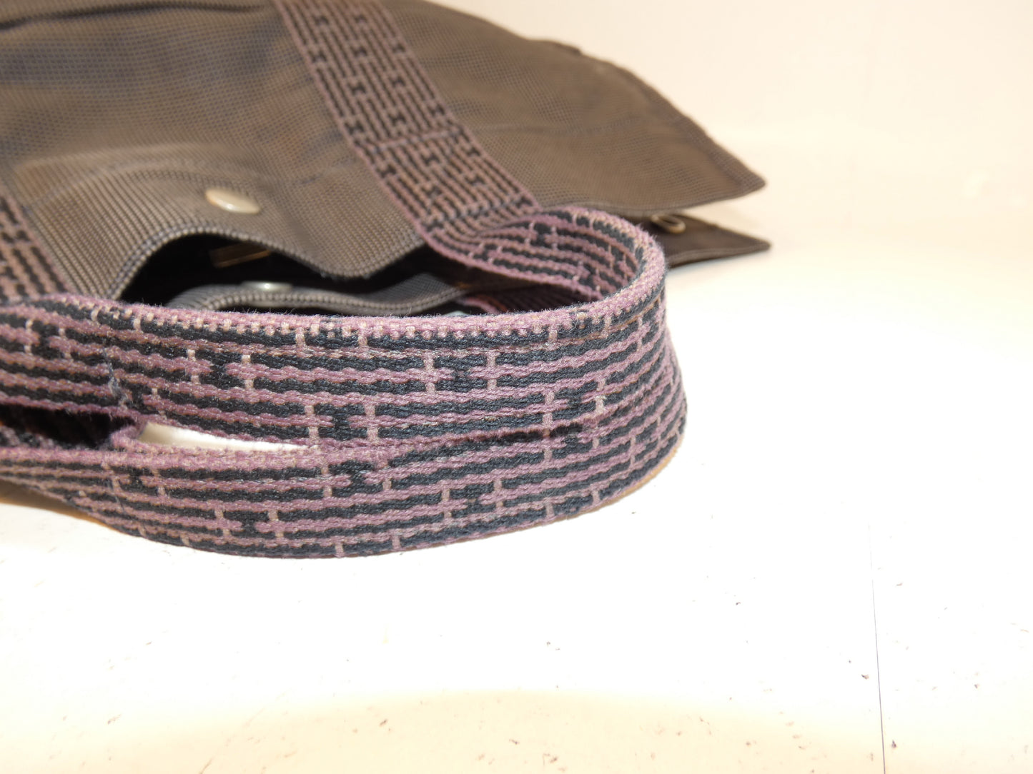 HERMES Air Line Canvas Handbag