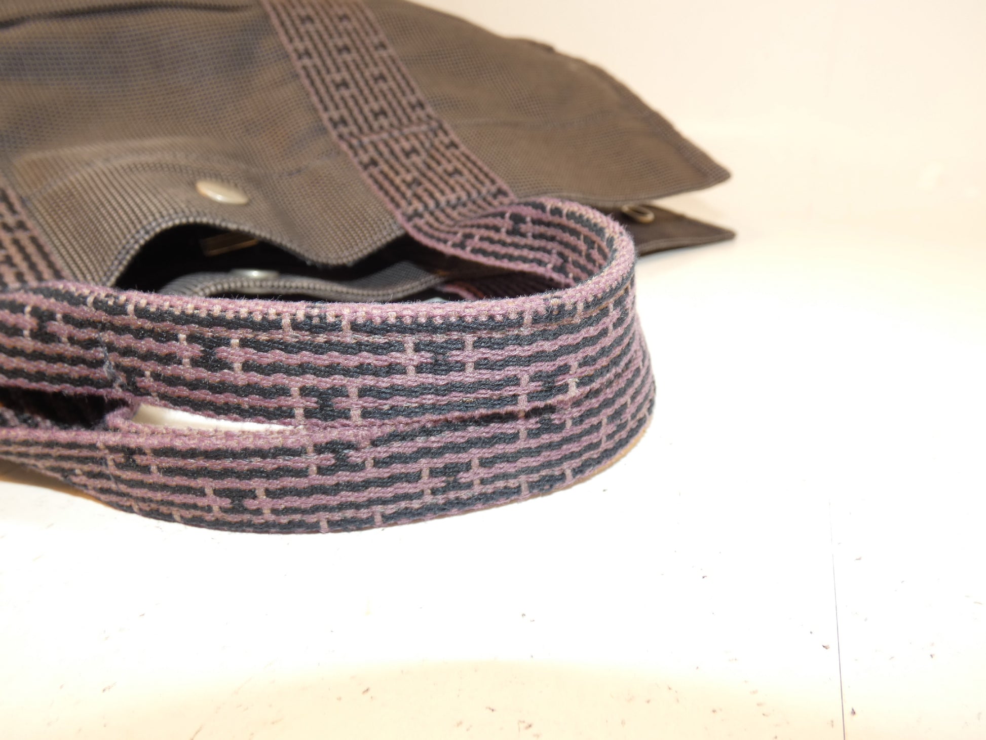 HERMES Air Line Canvas Handbag