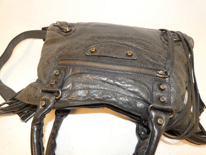 BALENCIAGA 2-way Classic Town Black Leather Hand/Shoulder Bag