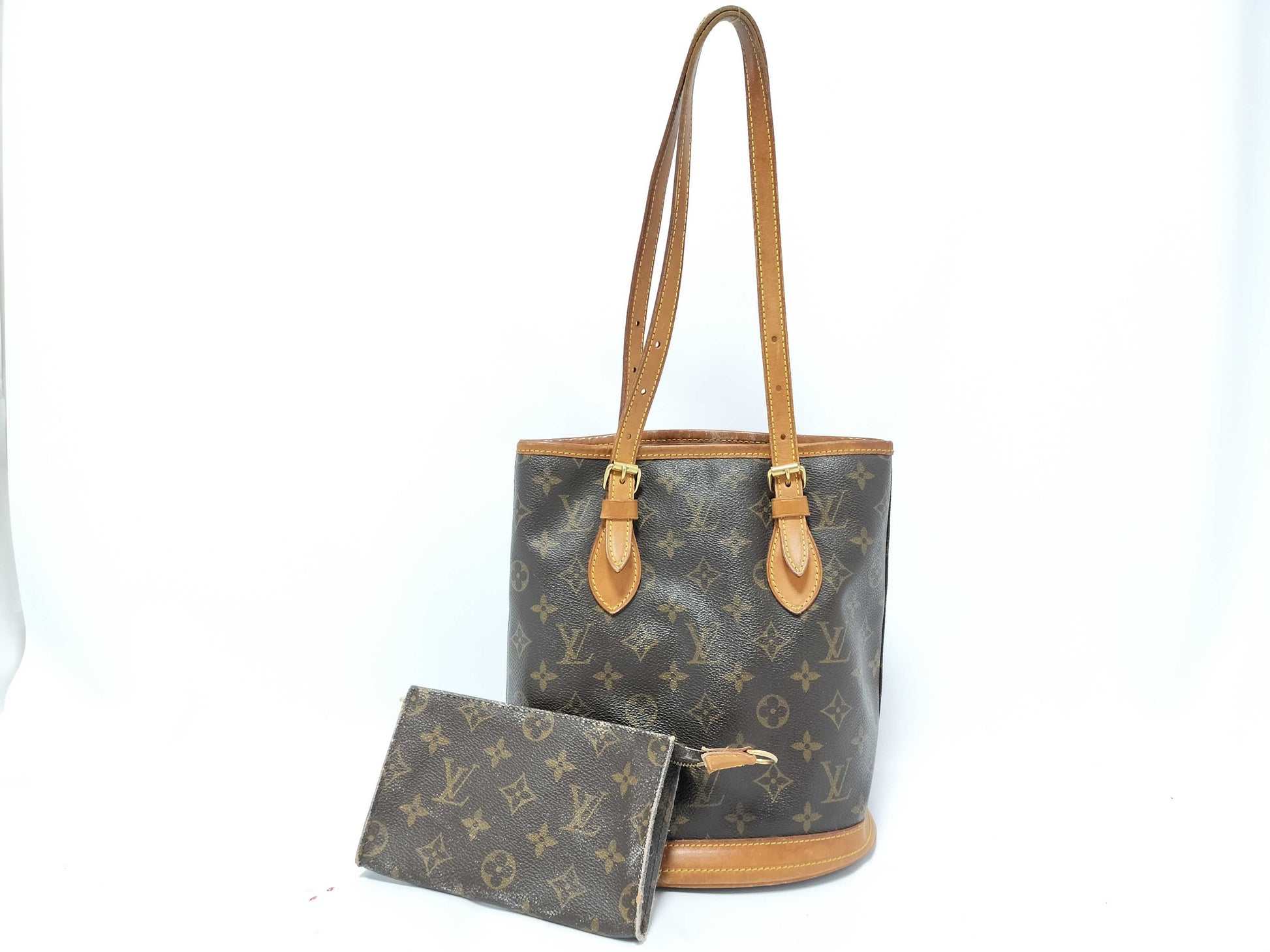 LOUIS VUITTON Monogram Louis Vuitton Bucket M42238 Tote Bag