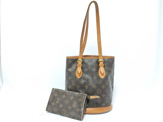 LOUIS VUITTON Monogram Louis Vuitton Bucket M42238 Tote Bag
