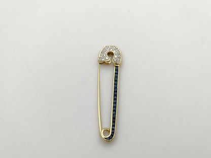 Sapphire Diamond 750 3.5g Brooch 