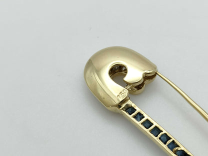 Sapphire Diamond 750 3.5g Brooch 
