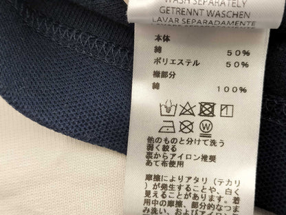 HERMES Polo Shirt Navy Orange Top
