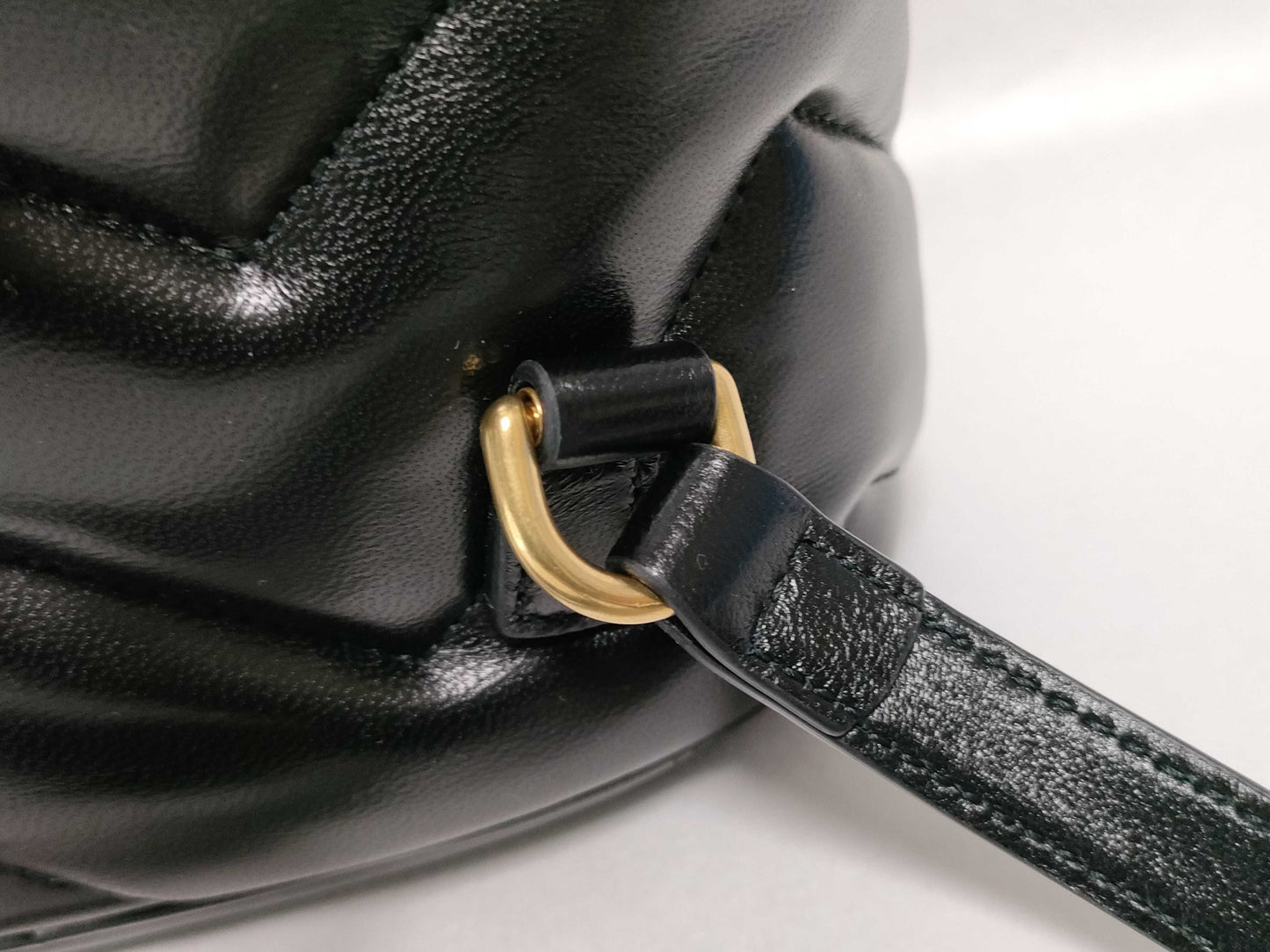 GUCCI GG Marmont Backpack, Black Leather