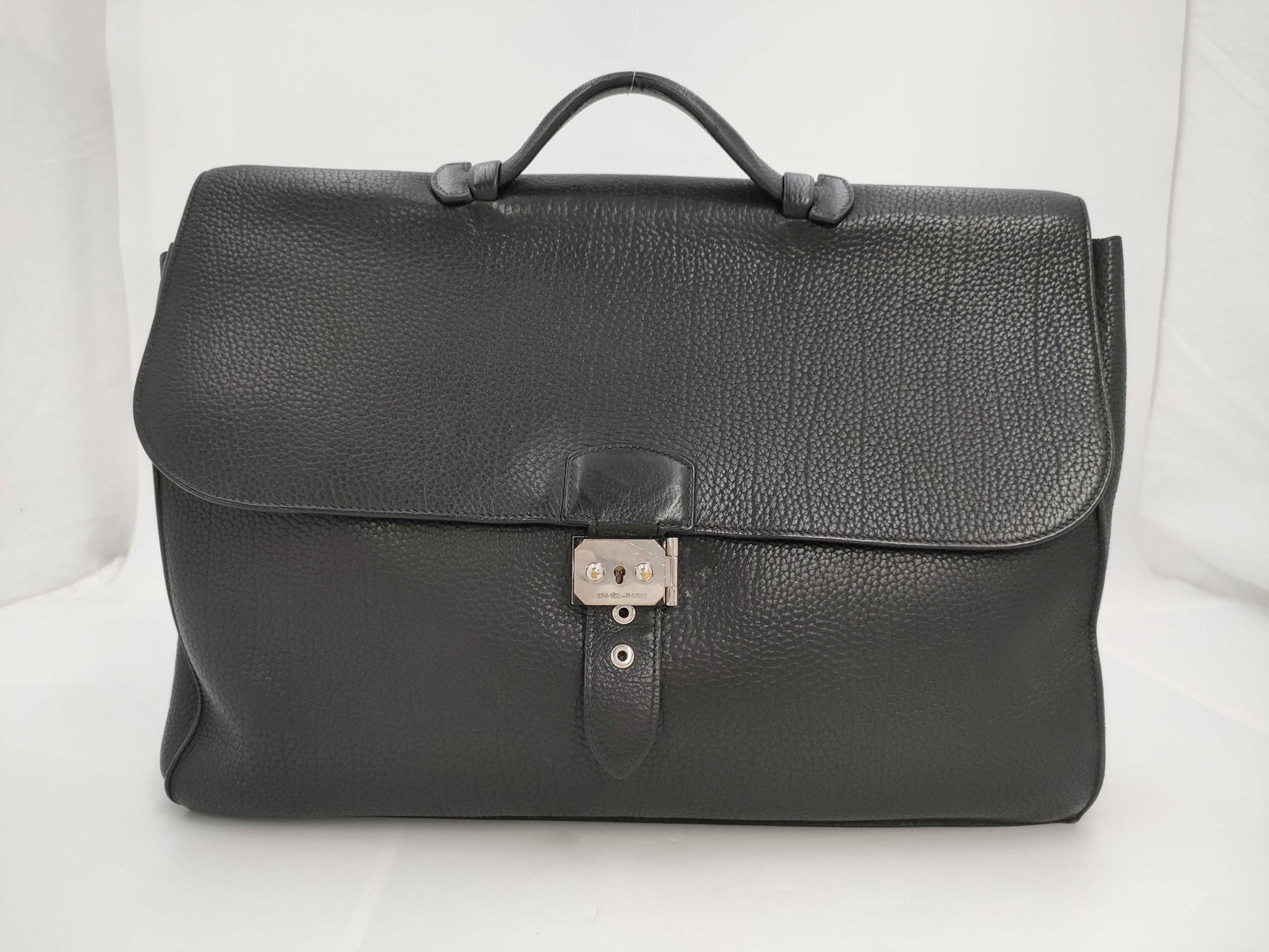 HERMES Business Bag Sack Ade Pesch 41 Black Fjord □H Business Bag