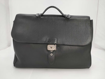 HERMES Business Bag Sack Ade Pesch 41 Black Fjord □H Business Bag