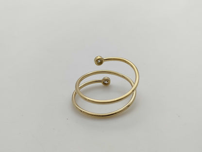 Tiffany & Co. Hoop 3 Row 2PD YG Au750 2.2g Ring 