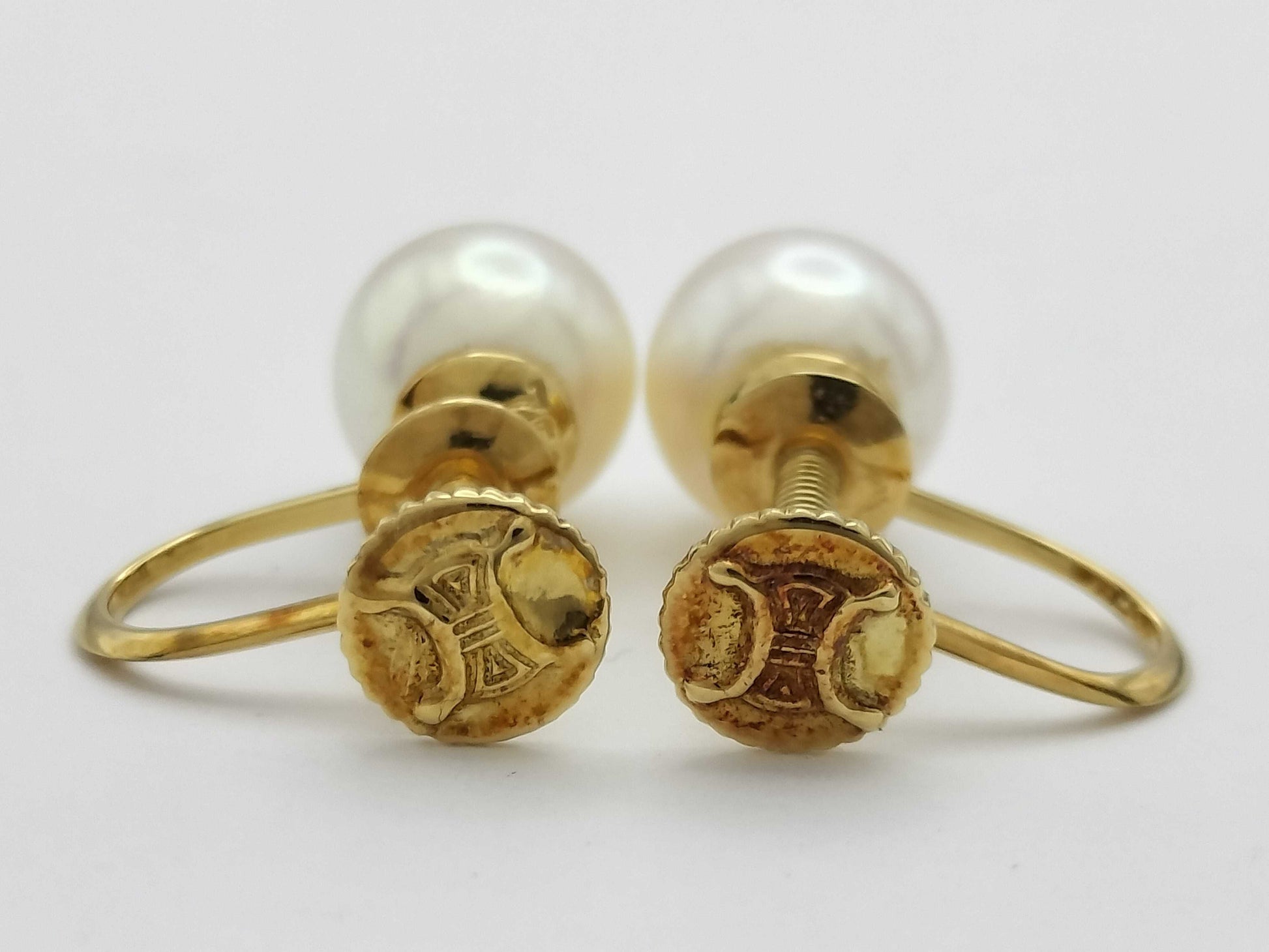 CELINE Pearl Diameter Approx. 6.7-6.8mm 750 2.1g Earrings 