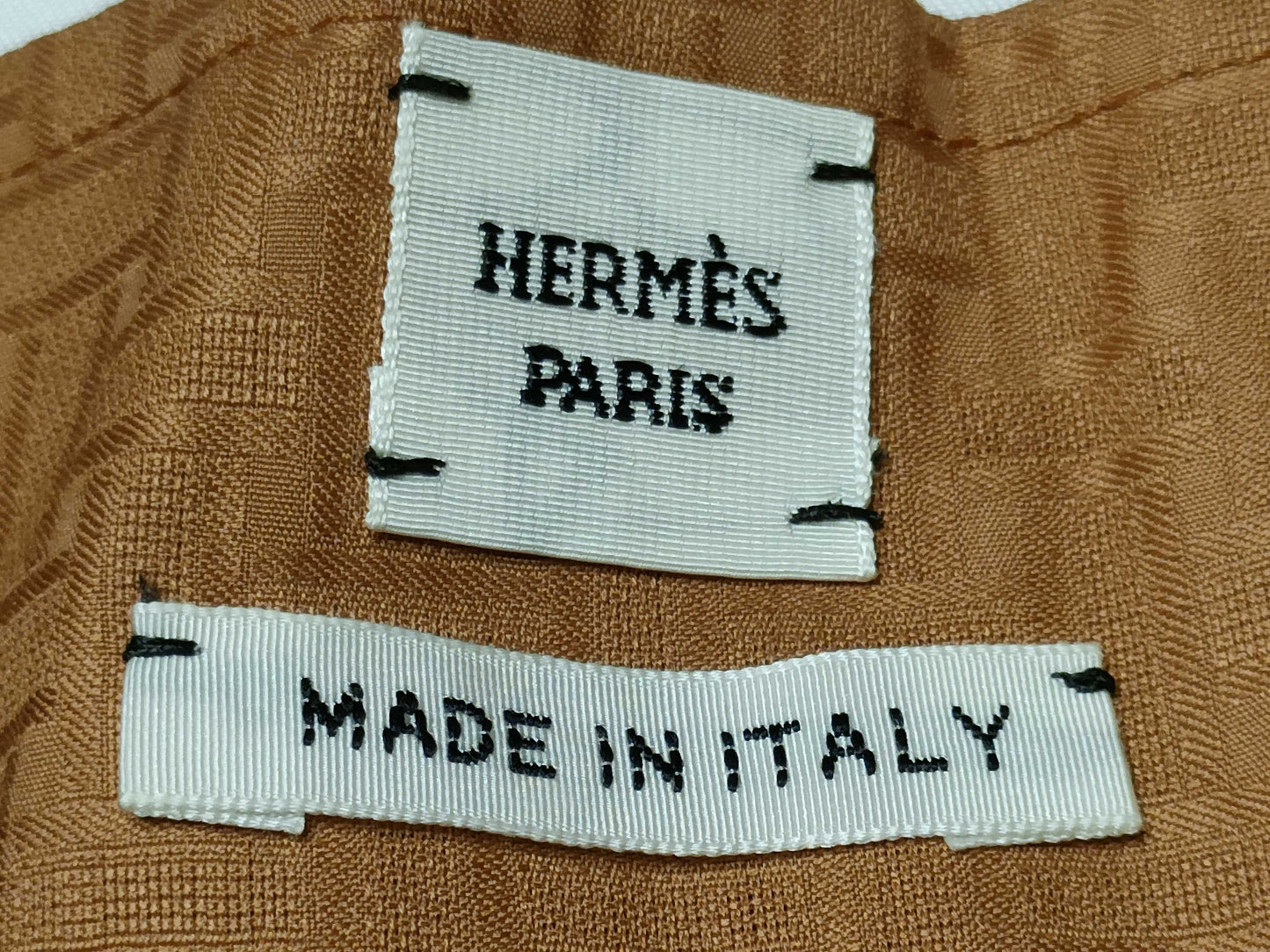 HERMES Bohemian Mosaic Short Dress, Light Brown