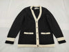 CHANEL Coco Button Black x White #44 Cardigan