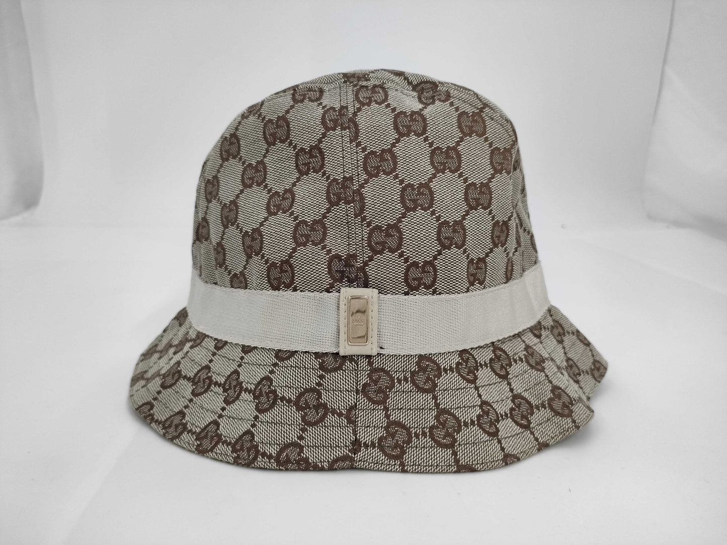 GUCCI GG Canvas Bucket Hat, Brown, Size M, Other Accessories