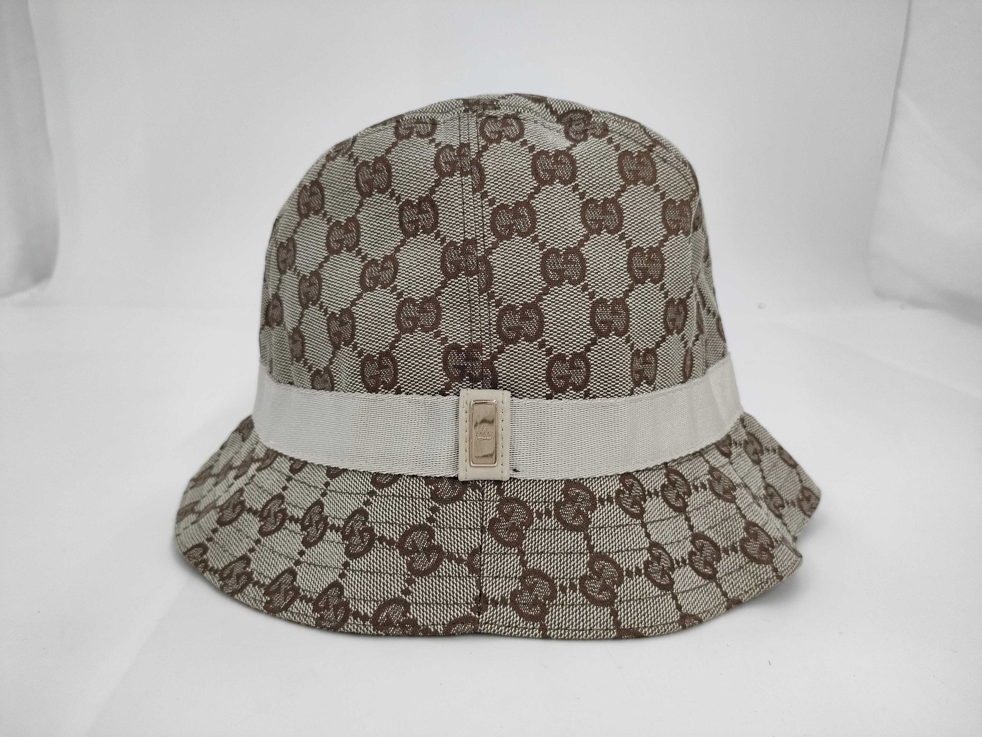 GUCCI GG Canvas Bucket Hat, Brown, Size M, Other Accessories