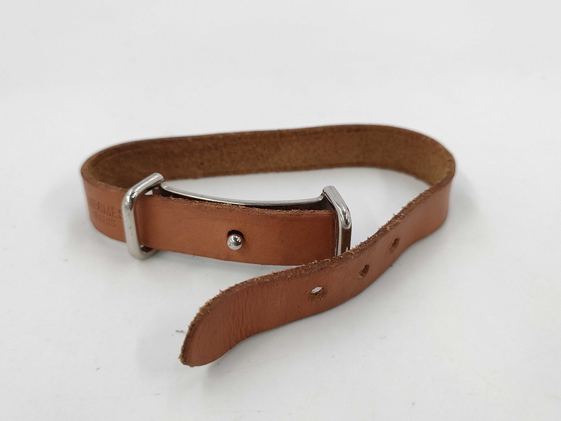 HERMES Api II Bracelet, Leather, Brown, □D, Bracelet/Bangle