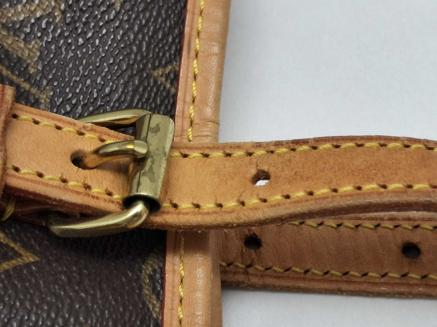 LOUIS VUITTON Monogram Bucket PM M42238 FL0041 Brown Tote Bag