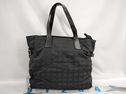 CHANEL New Travel Line Nylon and Leather Tote Bag, Black, No Warranty, 8521384