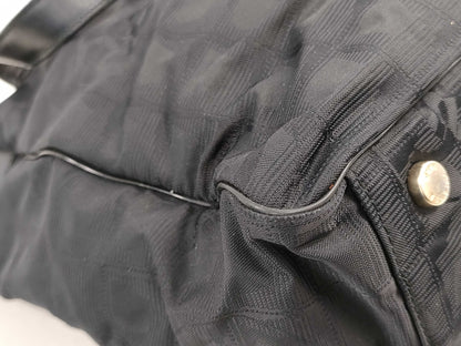 CHANEL New Travel Line Nylon and Leather Tote Bag, Black, No Warranty, 8521384