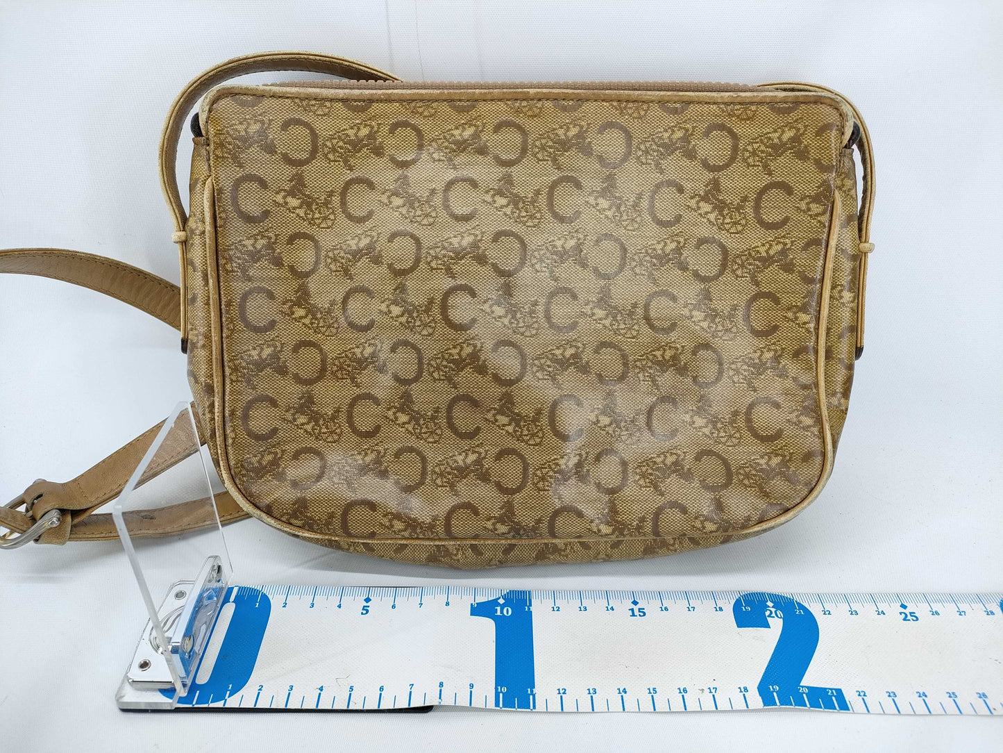 CELINE C Macadam Shoulder Bag