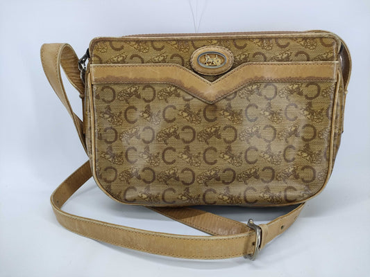 CELINE C Macadam Shoulder Bag