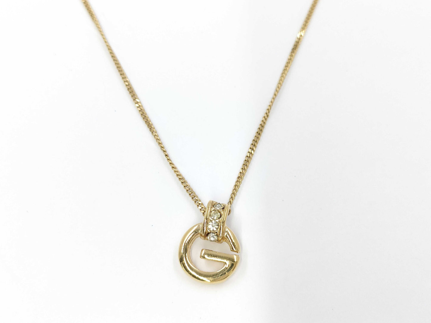GIVENCHY Givenchy Logo Rhinestone Necklace Necklace