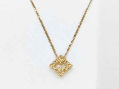 GIVENCHY Givenchy Logo Rhinestone Necklace