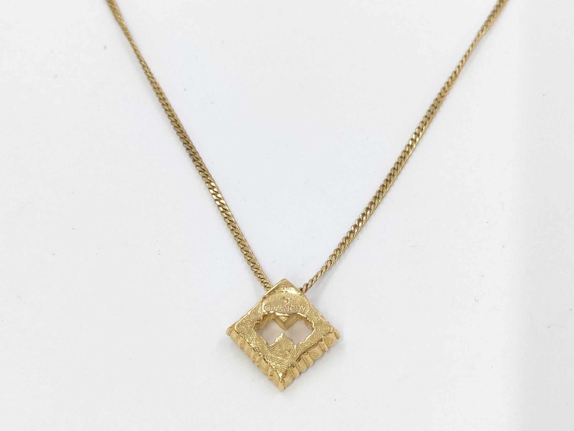 GIVENCHY Givenchy Logo Rhinestone Necklace