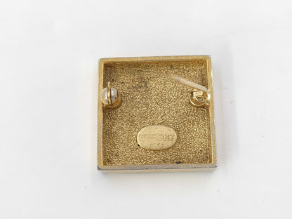GIVENCHY Logo Square Brooch