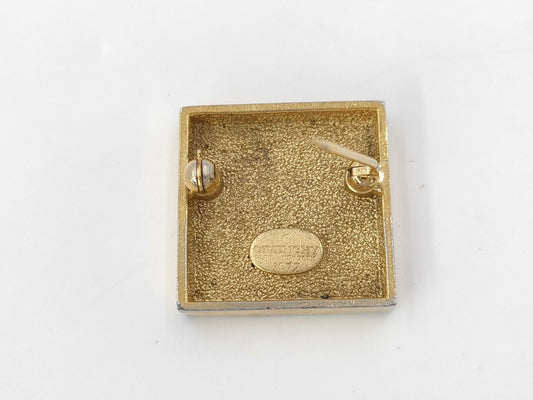 GIVENCHY Logo Square Brooch