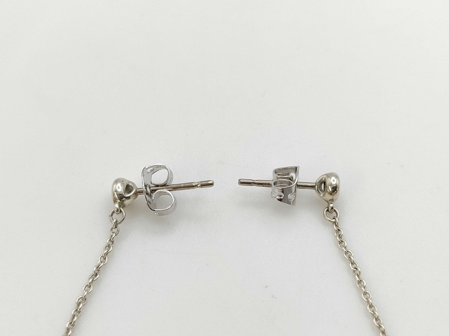 Tiffany & Co. Tiffany Open Heart Diamond Earrings, AG925, 1.4g. Includes box and dust bag.