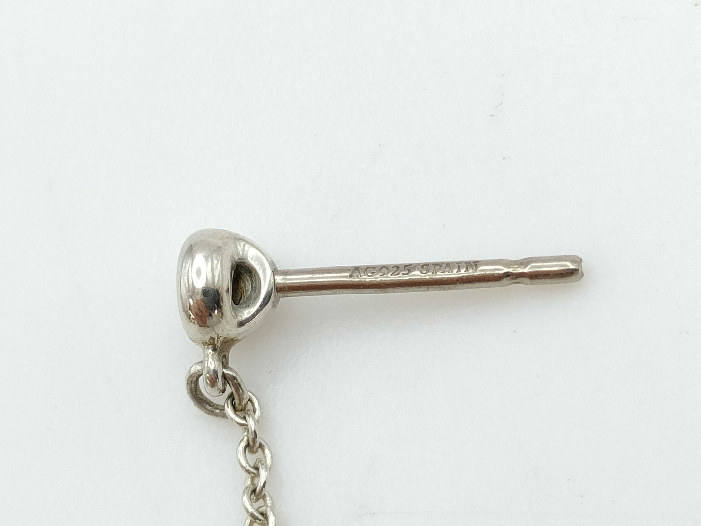 Tiffany & Co. Tiffany Open Heart Diamond Earrings, AG925, 1.4g. Includes box and dust bag.