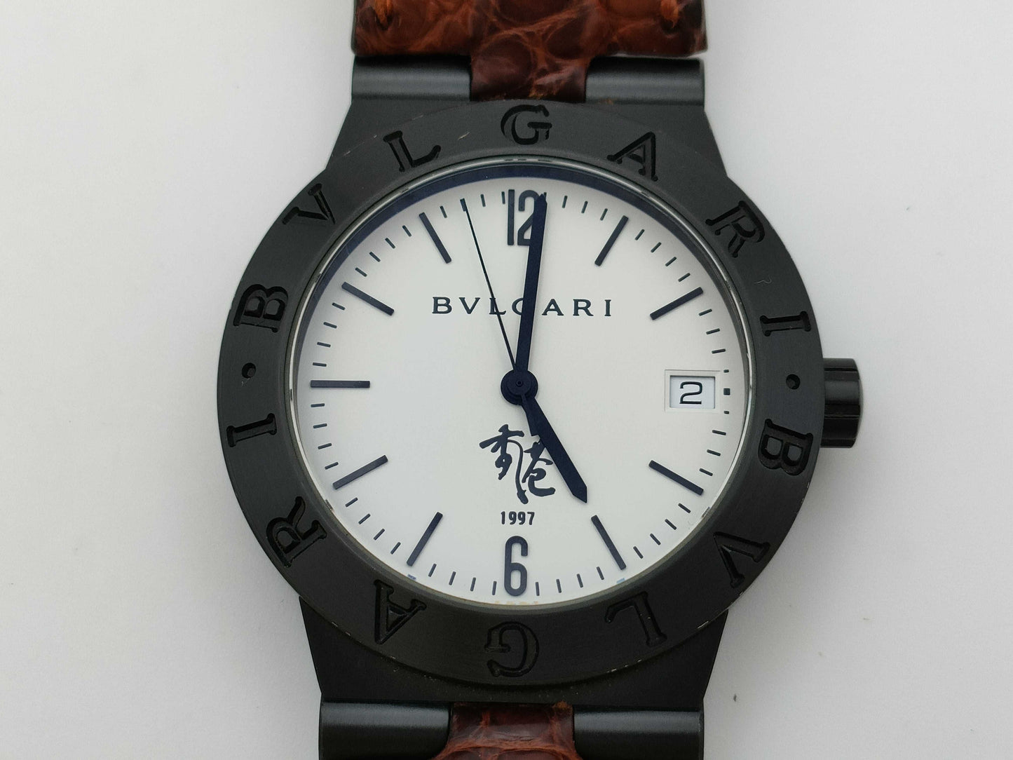 BVLGARI Diagono Sport LC35S B0287 Automatic White Dial Hong Kong Handover Commemorative Model Men's Watch