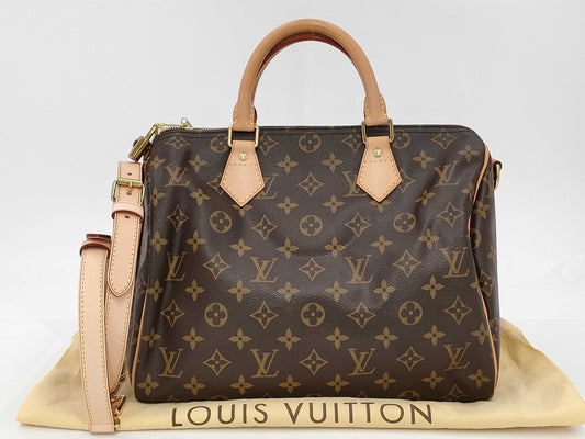 LOUIS VUITTON Louis Vuitton Monogram Speedy Banduriere 30 M46980 DU0111 Accessories: Storage Bag Shoulder Strap Pad Lock 2 Keys