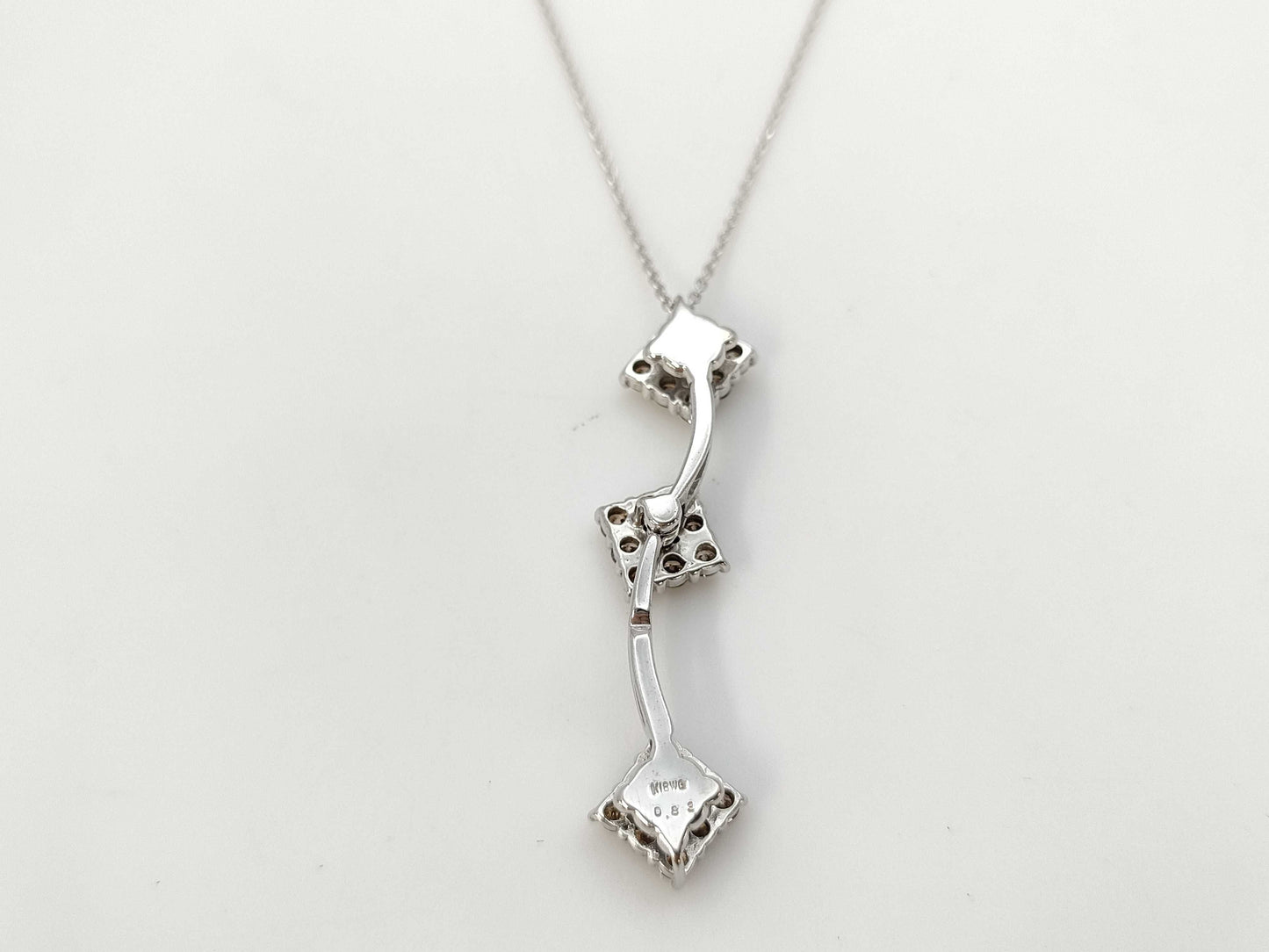 D0.83ct K18WG 4.4g Necklace 