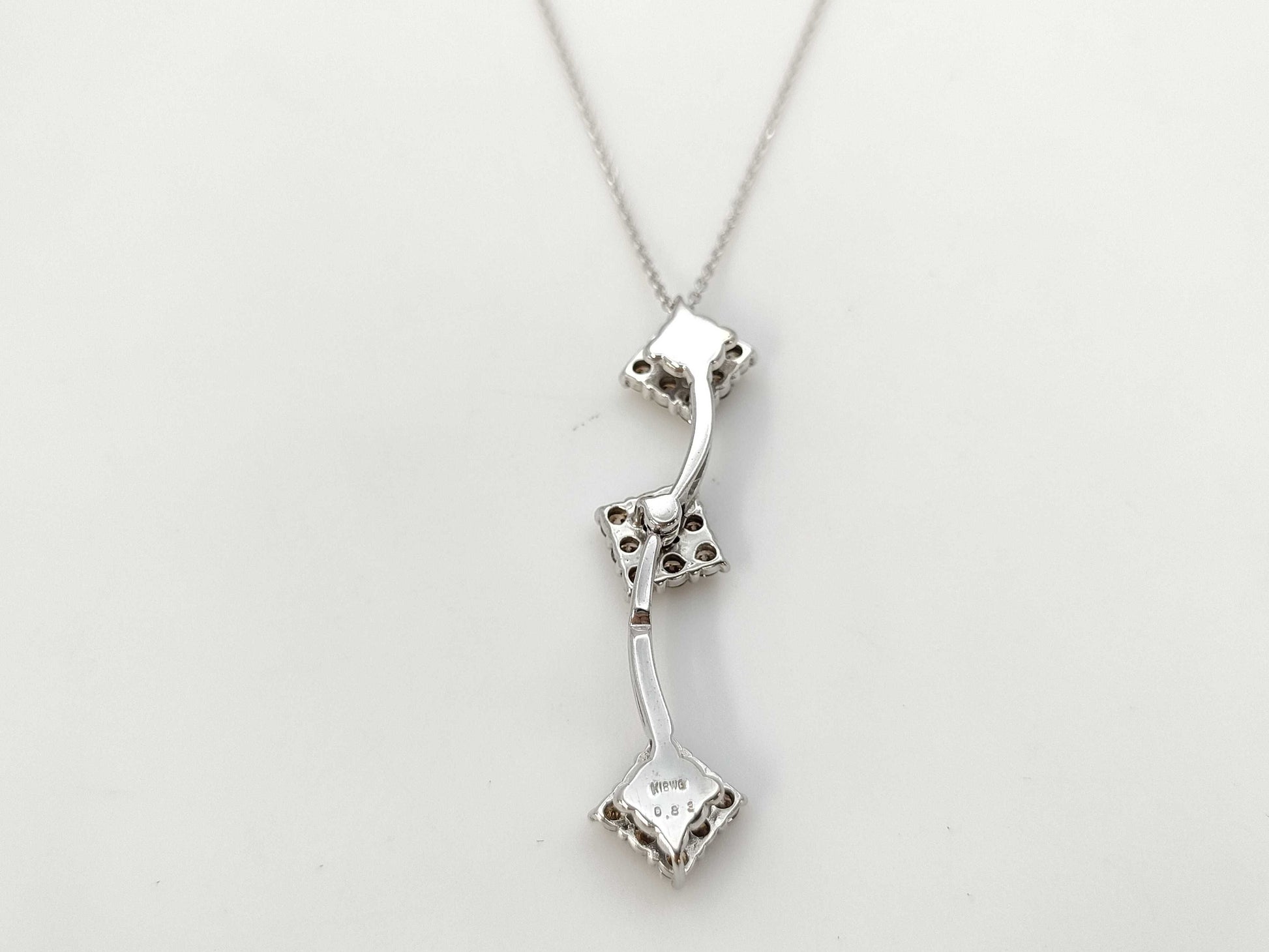 D0.83ct K18WG 4.4g Necklace 