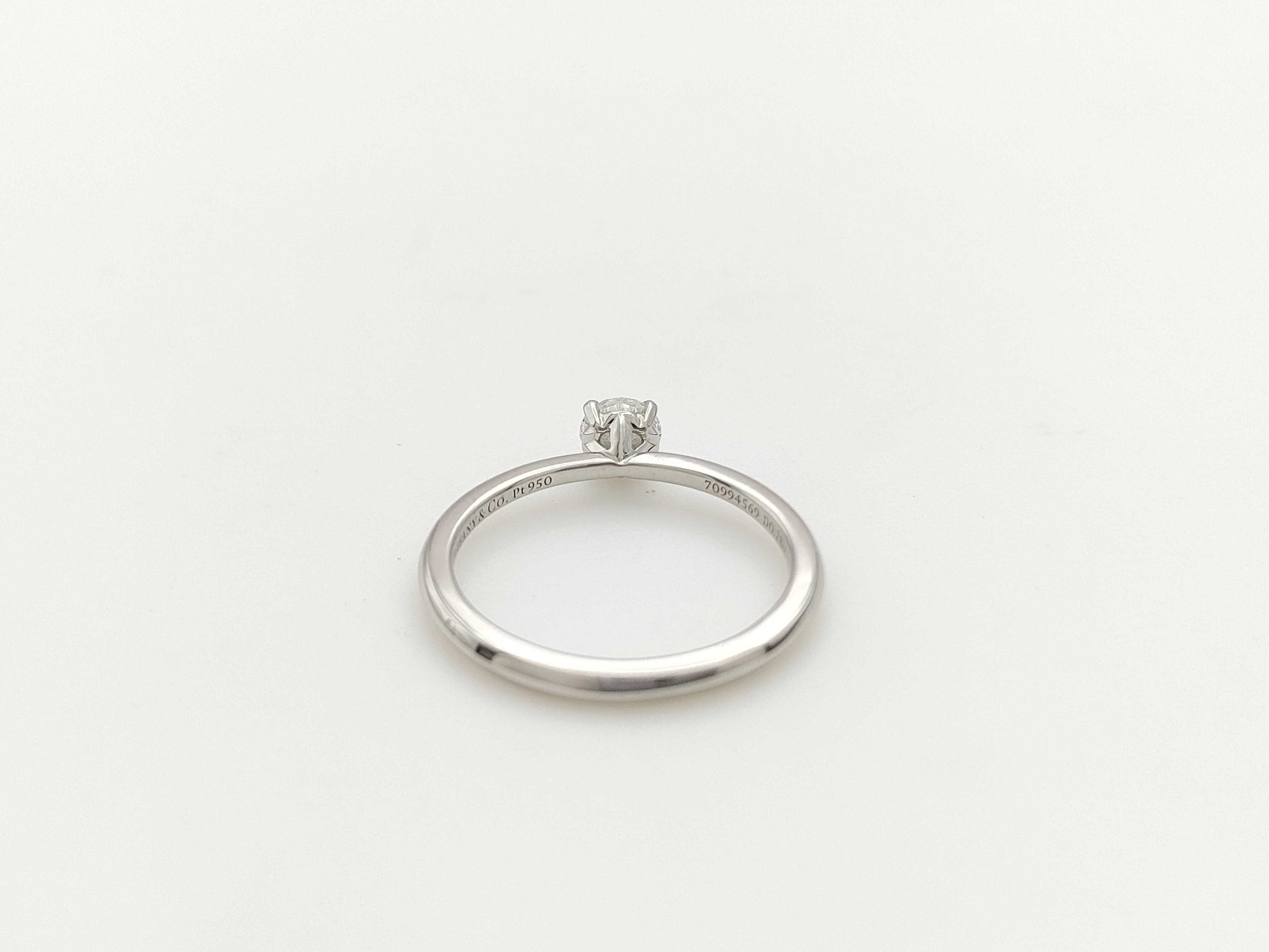 Tiffany & Co. Solitaire D0.28ct PT950 2.3g Ring 