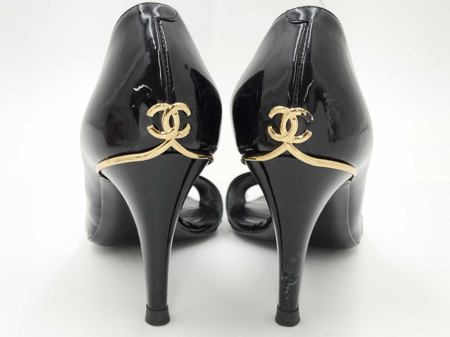 CHANEL Enamel G25878 36 1/2 Sandals