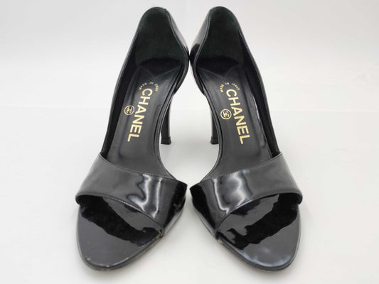 CHANEL Enamel G25878 36 1/2 Sandals