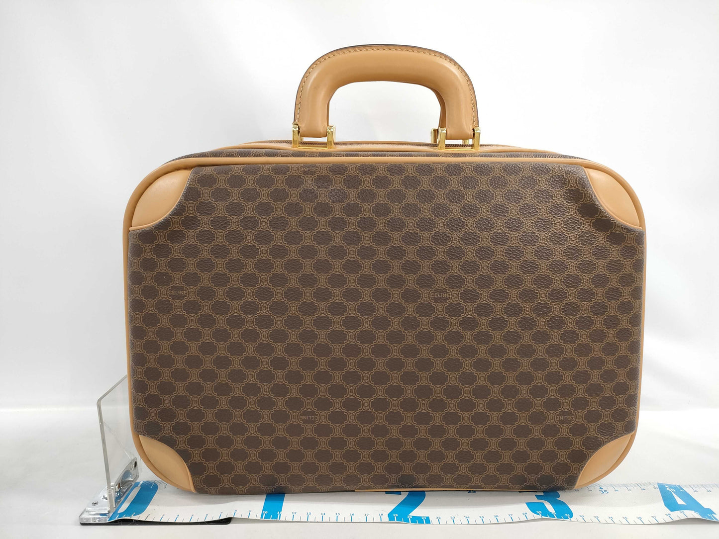 CELINE Macadam Trunk/PVC/Leather Suitcase