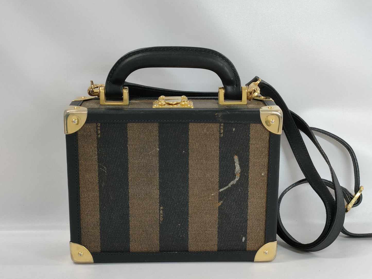 FENDI Pecan Mini Trunk Handbag