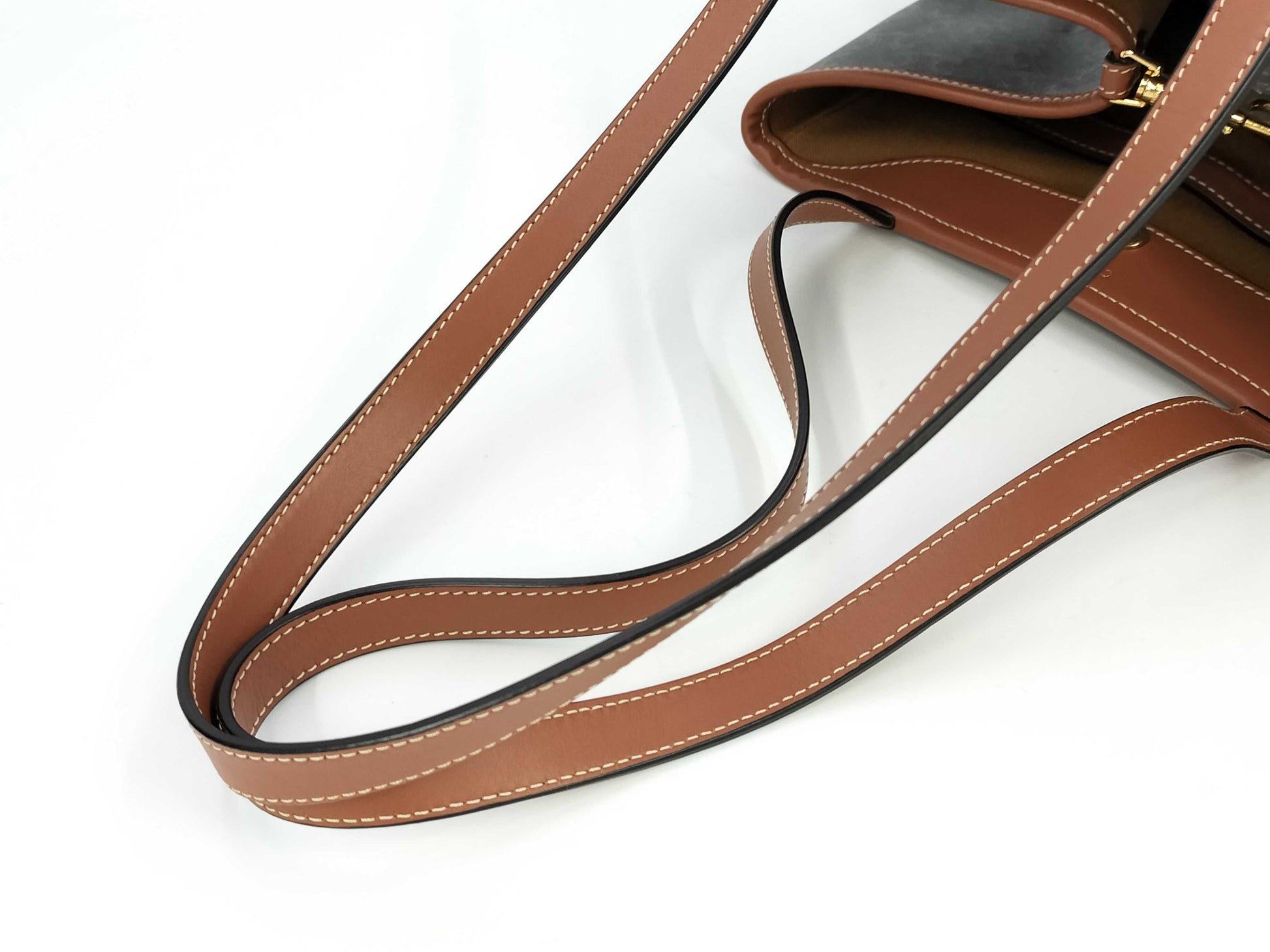 CELINE Medium Fold Cabas Triomphe PVC Brown Tote Bag 193982.BZJ