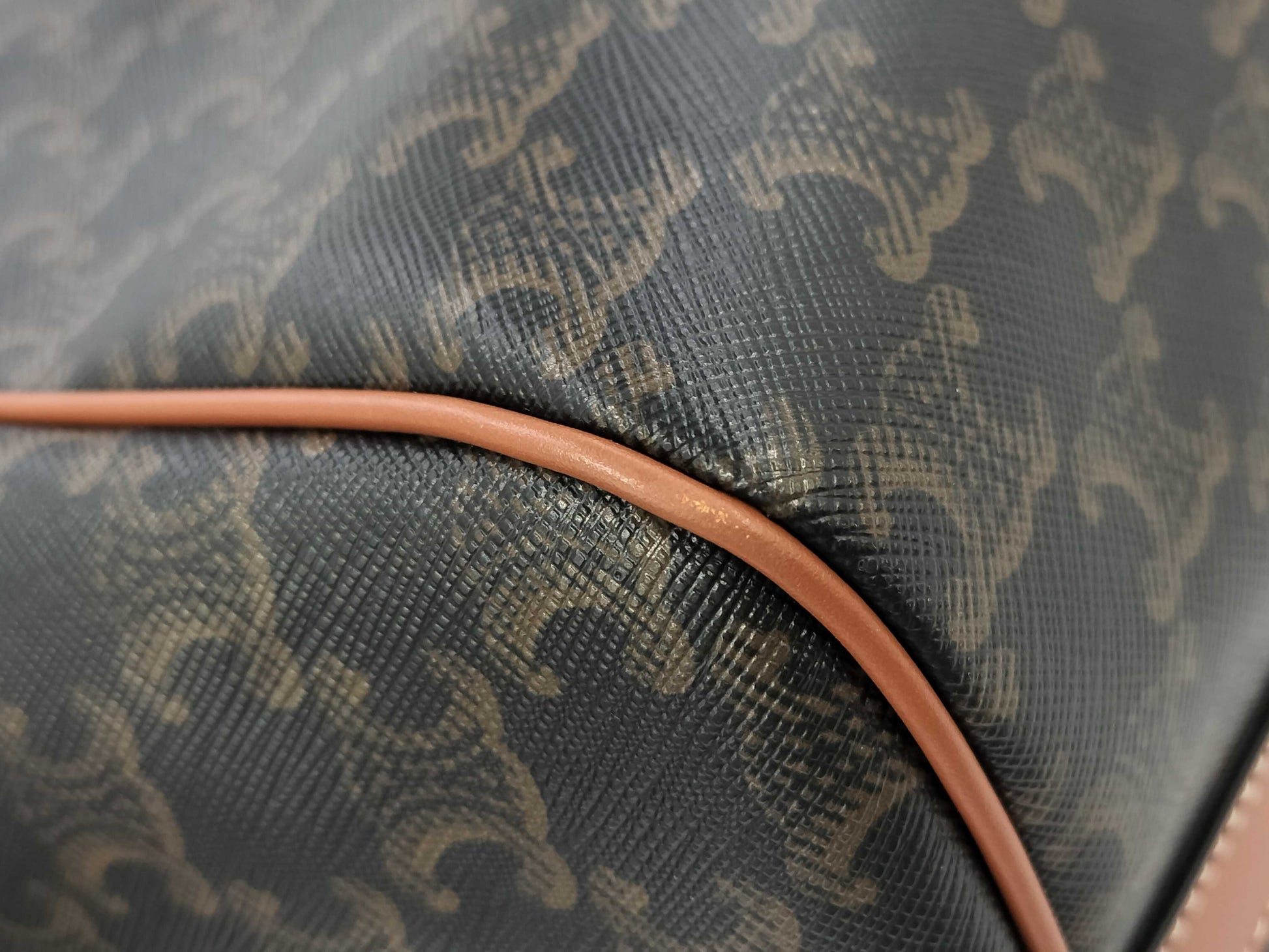 CELINE Medium Fold Cabas Triomphe PVC Brown Tote Bag 193982.BZJ